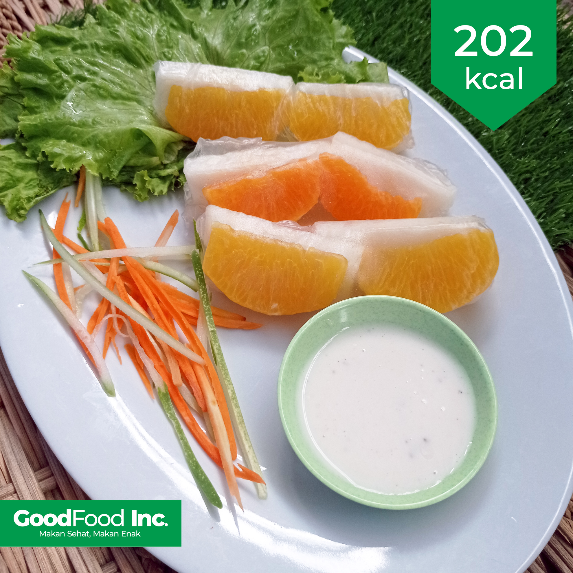 Orange Roll with Paper Rice